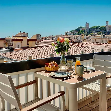 Downtown Cannes 2Br With Ac & Terrace W Sea View - Benakey